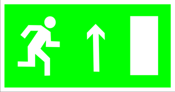 E11 направление к эвакуационному выходу (правосторонний) (пленка, 300х150 мм) - Знаки безопасности - Эвакуационные знаки - Магазин охраны труда ИЗО Стиль